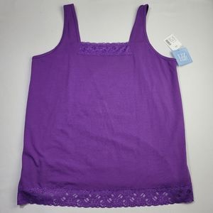 Liz & Me Cotton Blend Tank Top Cami Sz 16W
